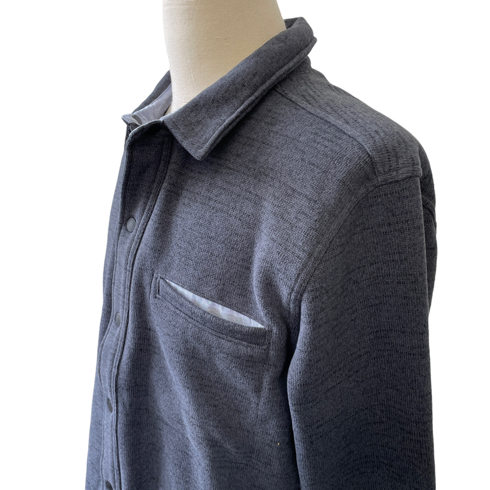 Prana Gray Lightweight Shirt Jacket View 4